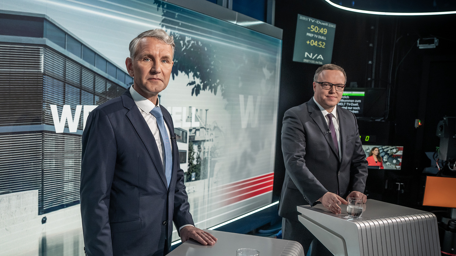 Höcke und Voigt beim TV Duell