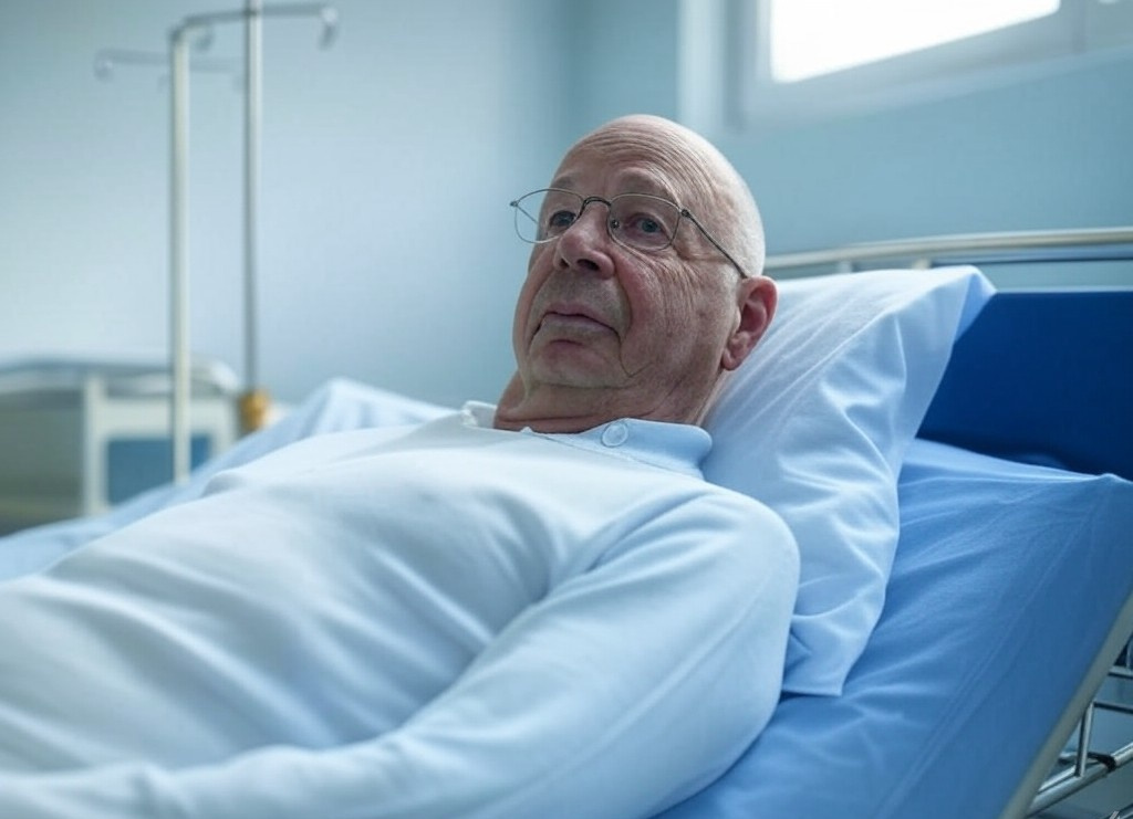 Klaus Schwab im Krankenbett