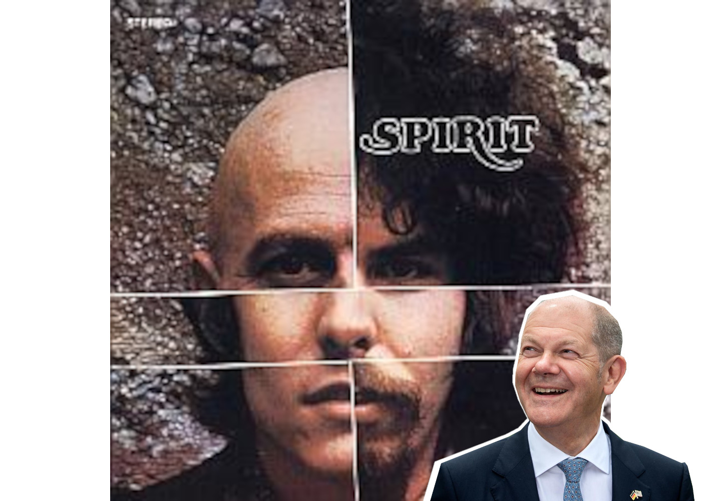 Kanzler schaut stolz auf Spirit Cover